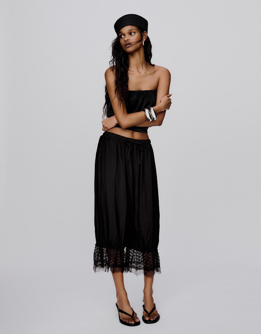 PANTALON BOUFFANT STYLE LINGERIE