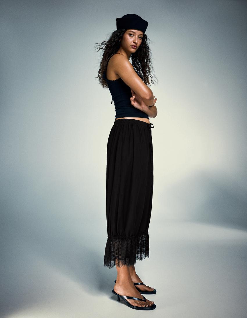 PANTALON BOUFFANT STYLE LINGERIE