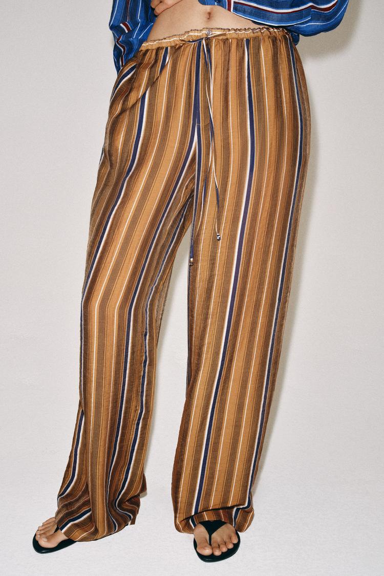 PANTALON STYLE PYJAMA À RAYURES ZW COLLECTION