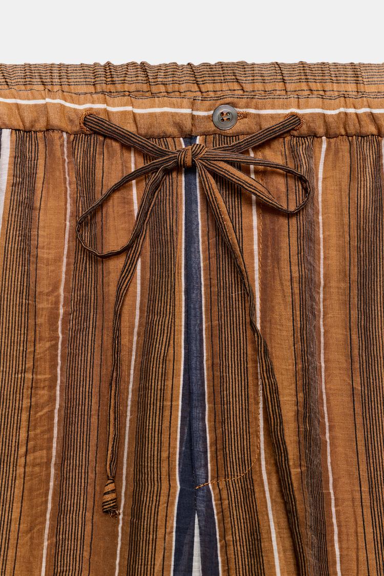 PANTALON STYLE PYJAMA À RAYURES ZW COLLECTION