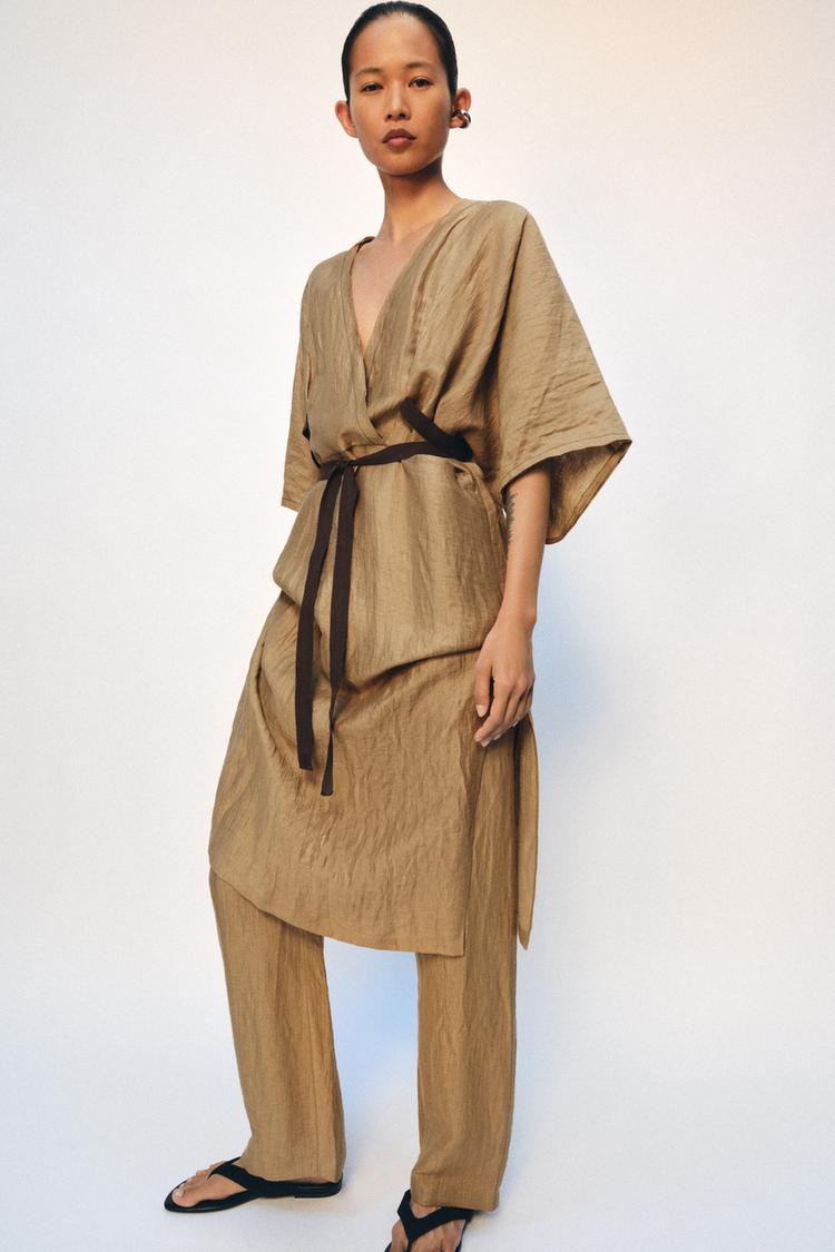 PANTALON EN MÉLANGE DE LIN ZW COLLECTION