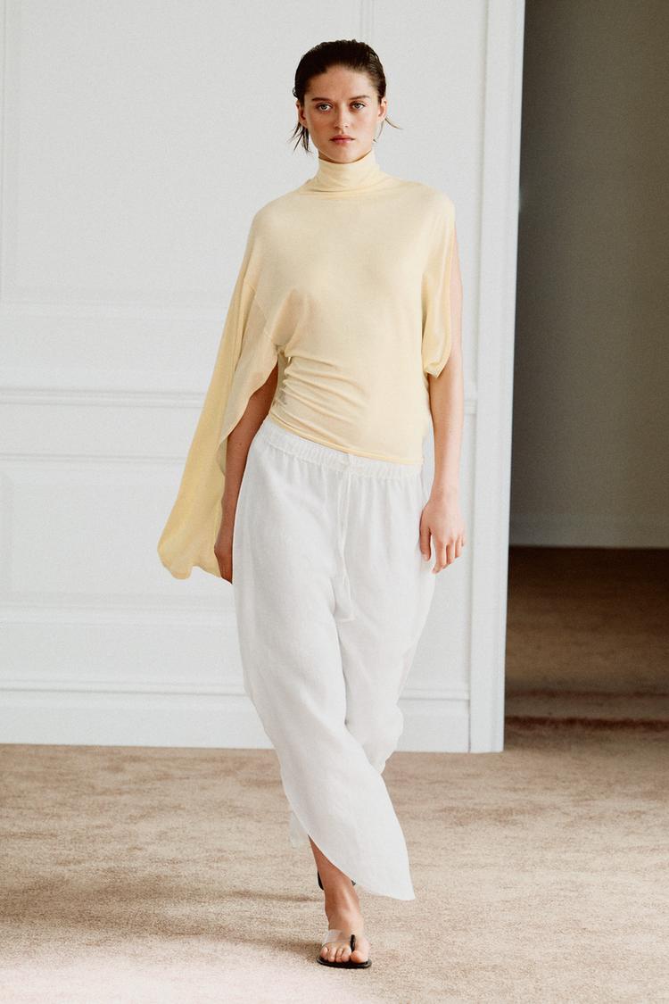 PANTALON LIN À OUVERTURES ZW COLLECTION