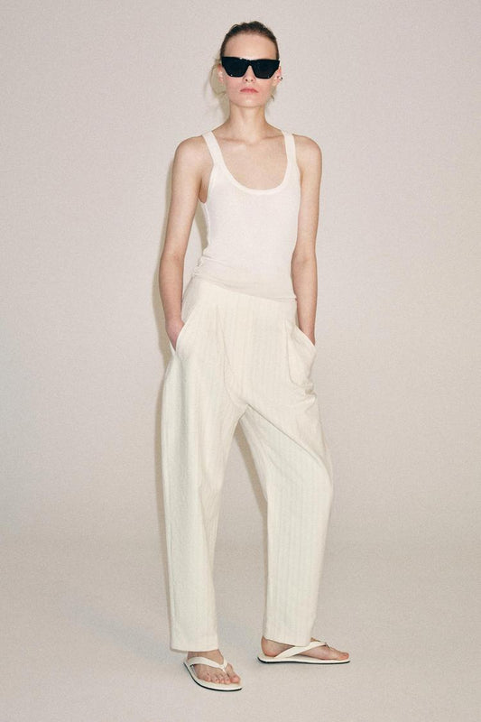 PANTALON BARREL À RAYURES ZW COLLECTION