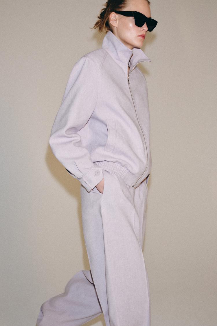 BLOUSON BOMBER AVEC LIN ZW COLLECTION