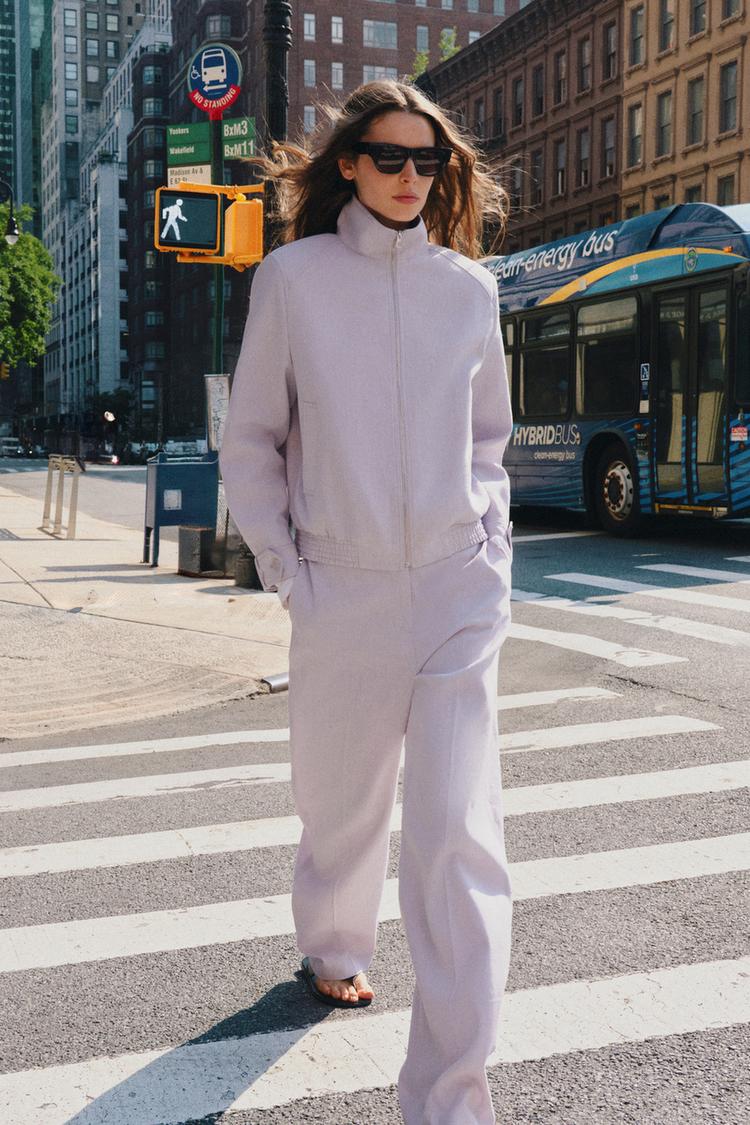 BLOUSON BOMBER AVEC LIN ZW COLLECTION