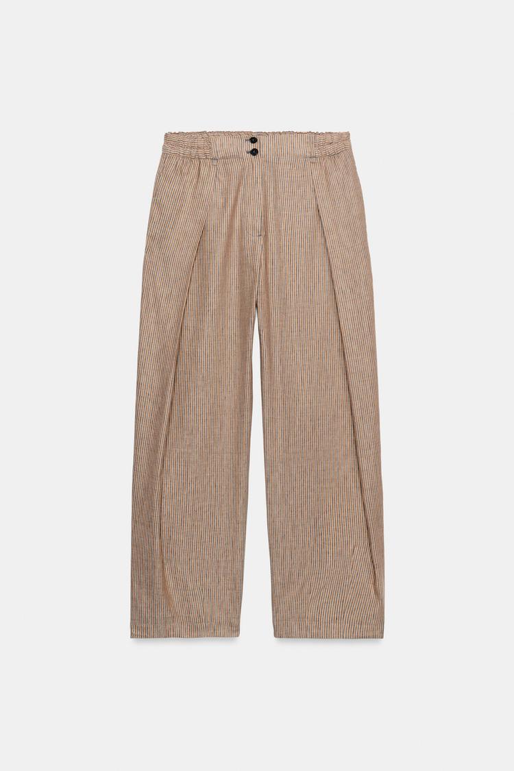 PANTALON À PINCES AVEC LIN ZW COLLECTION