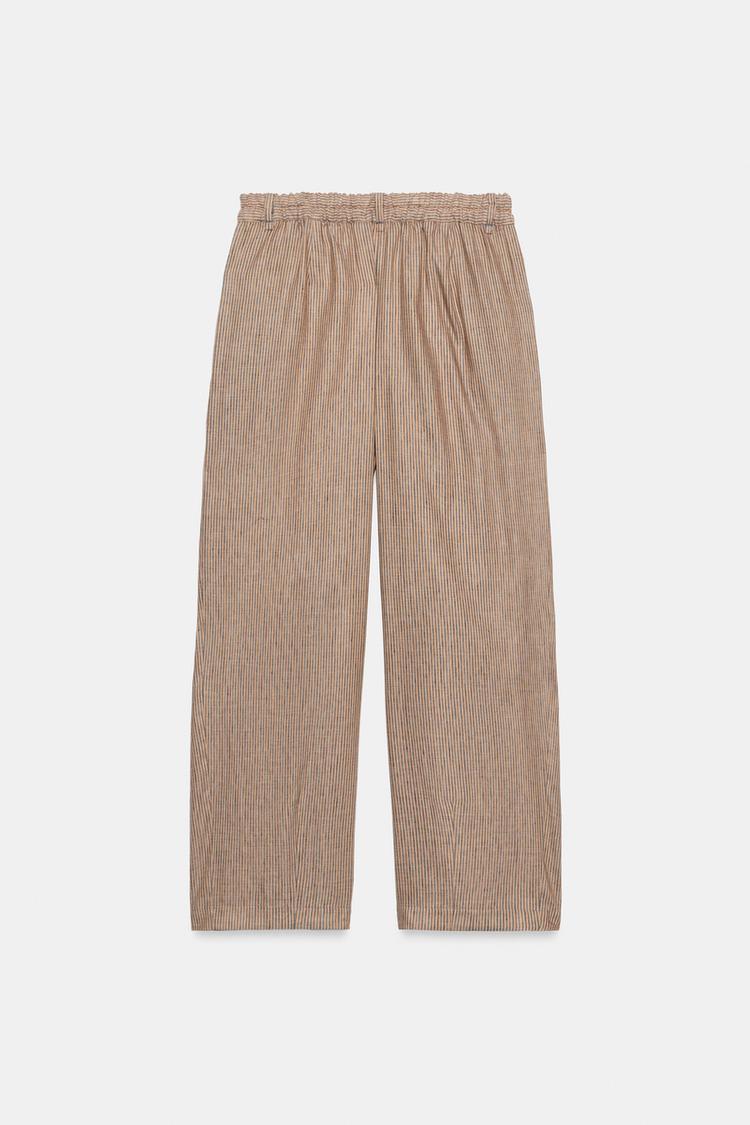 PANTALON À PINCES AVEC LIN ZW COLLECTION