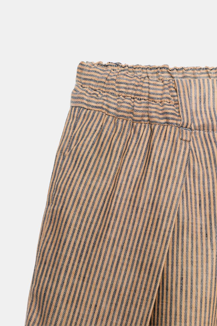 PANTALON À PINCES AVEC LIN ZW COLLECTION