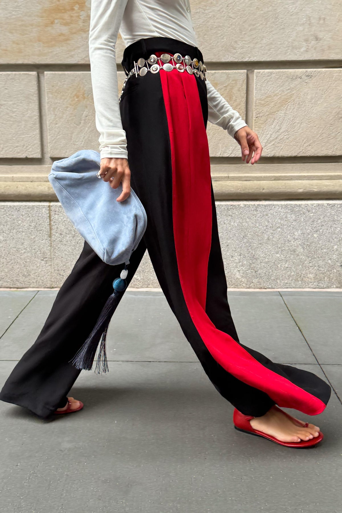 PANTALON LARGE À BANDE LATÉRALE ZW COLLECTION