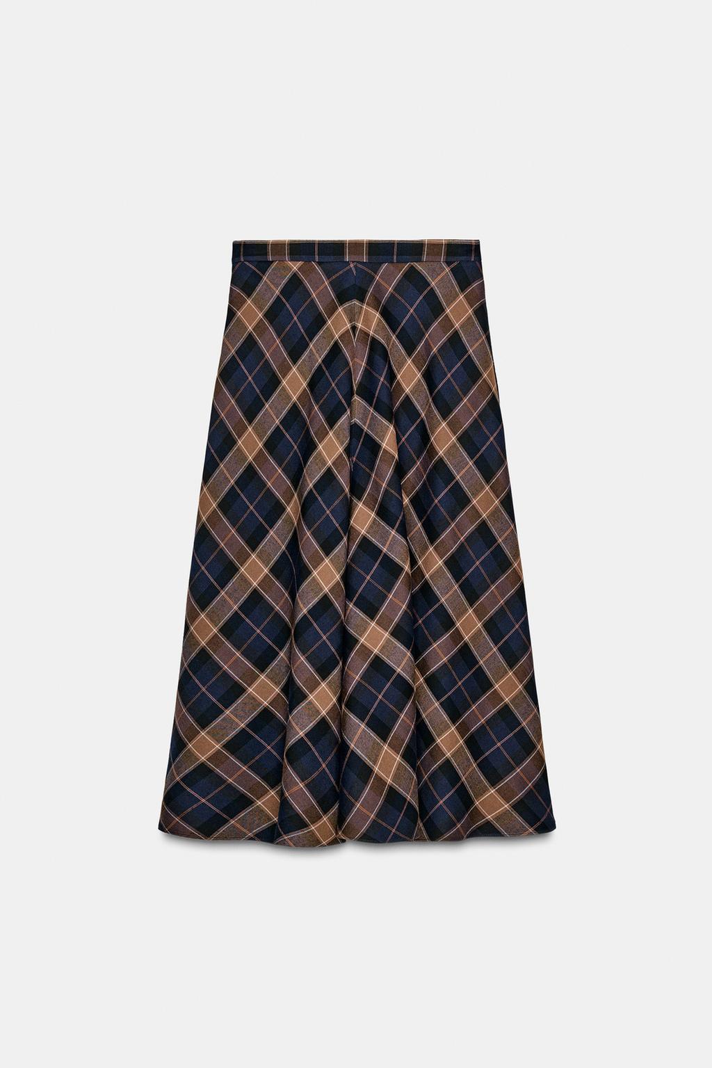 JUPE CAPE À CARREAUX ZW COLLECTION ÉDITION LIMITÉE