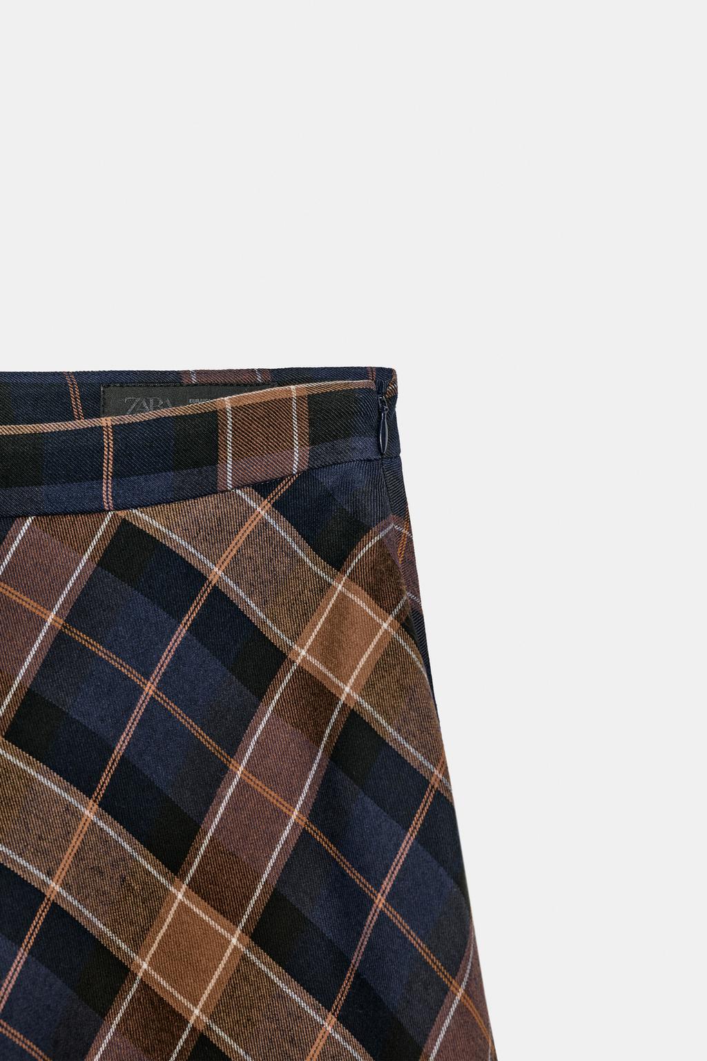 JUPE CAPE À CARREAUX ZW COLLECTION ÉDITION LIMITÉE