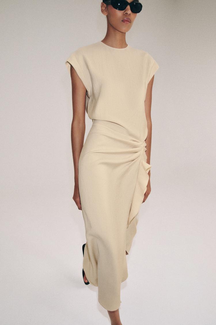 ROBE MI-LONGUE À VOLANTS ZW COLLECTION