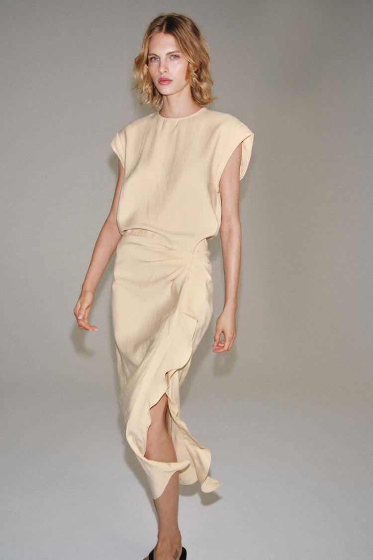 ROBE MI-LONGUE À VOLANTS ZW COLLECTION