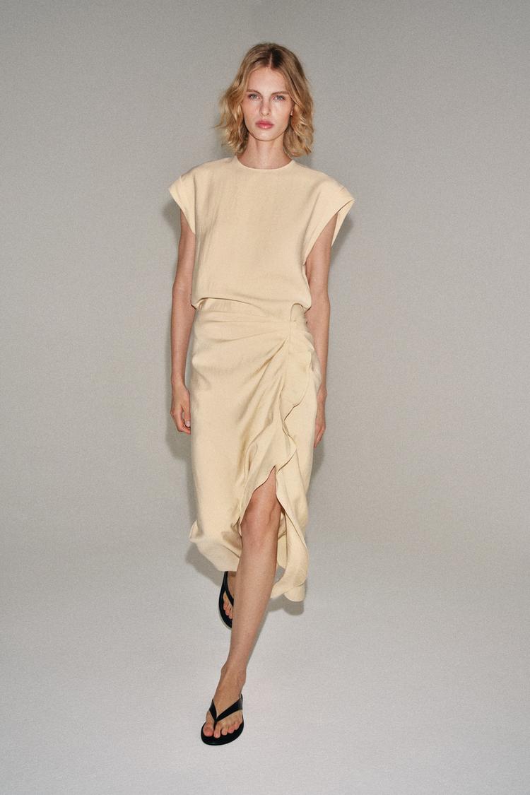 ROBE MI-LONGUE À VOLANTS ZW COLLECTION