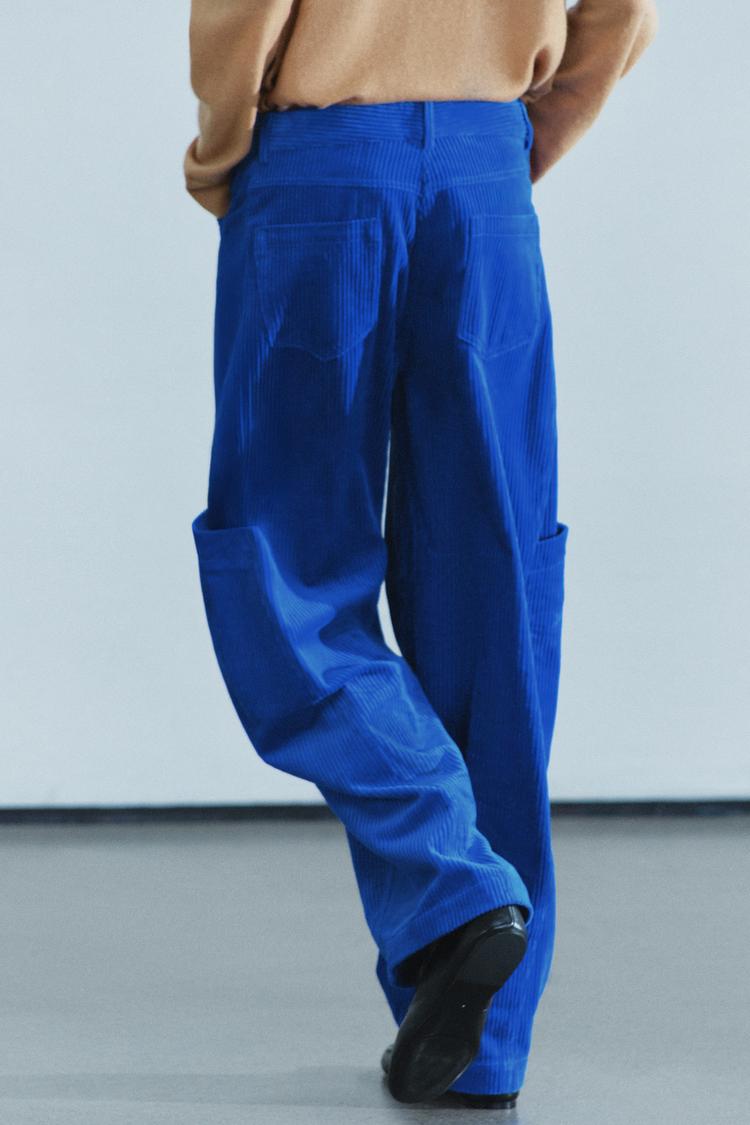 PANTALON EN VELOURS CÔTELÉ À POCHES ZW COLLECTION