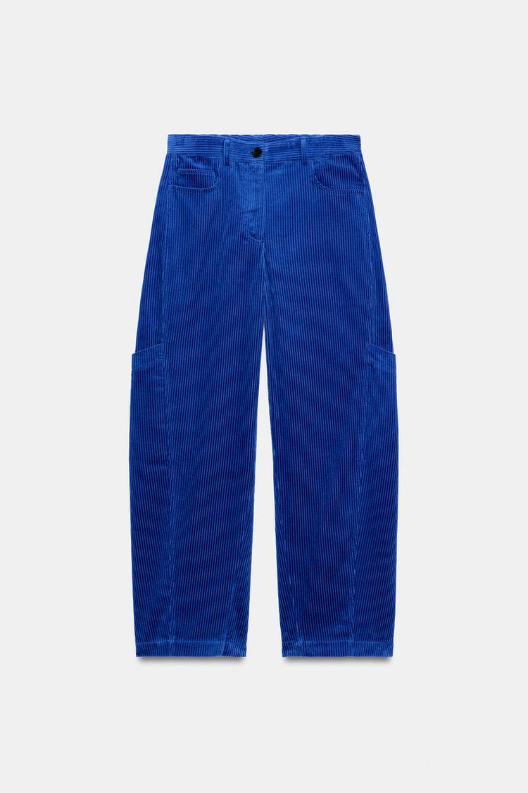 PANTALON EN VELOURS CÔTELÉ À POCHES ZW COLLECTION