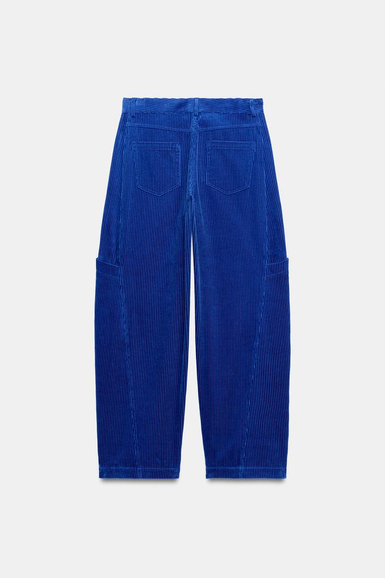 PANTALON EN VELOURS CÔTELÉ À POCHES ZW COLLECTION