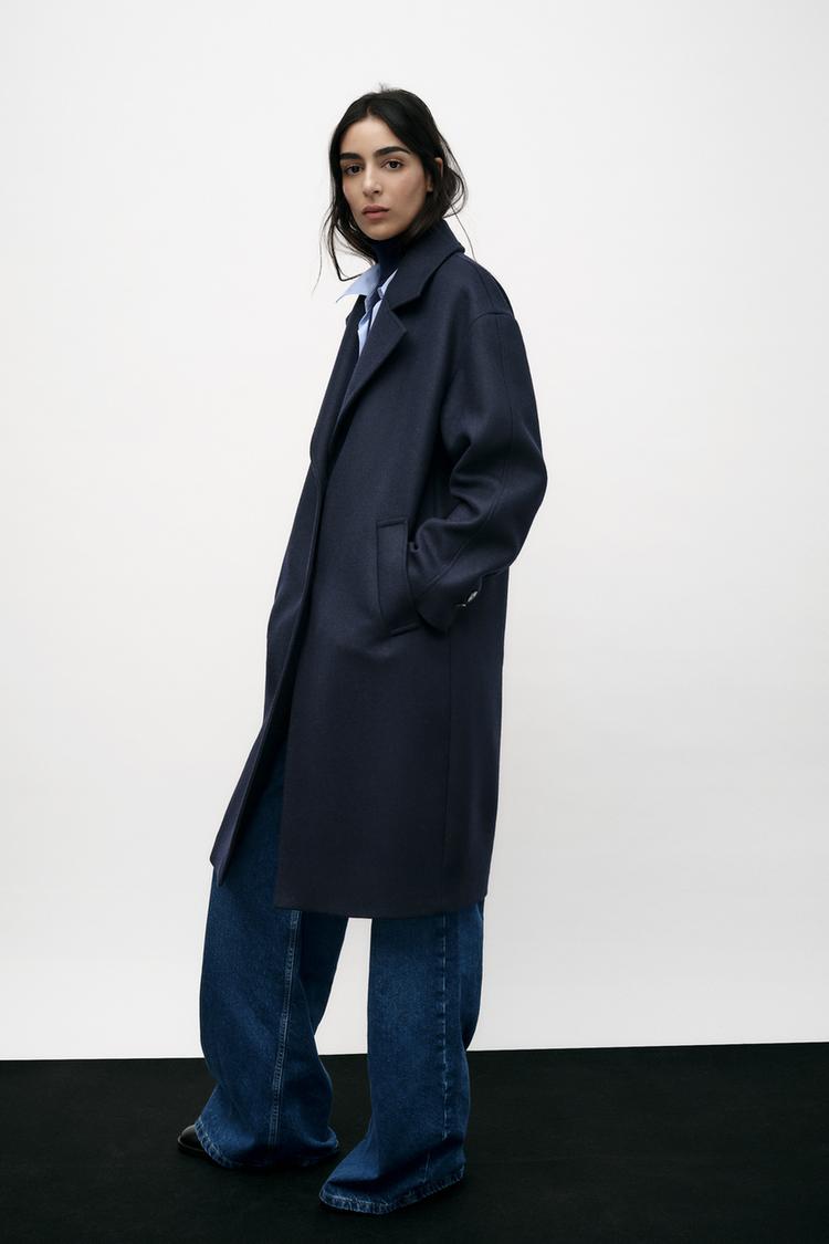 MANTEAU OVERSIZE AVEC LAINE