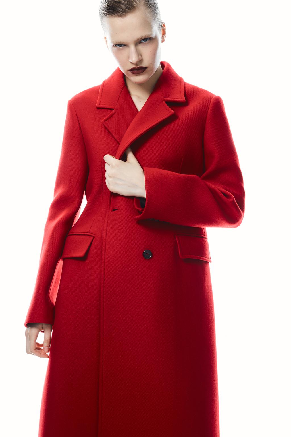 MANTEAU CROISÉ EN MÉLANGE DE LAINE