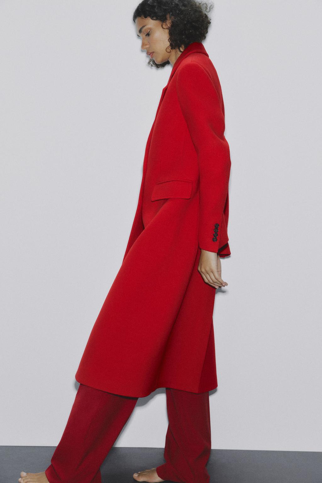 MANTEAU CROISÉ EN MÉLANGE DE LAINE