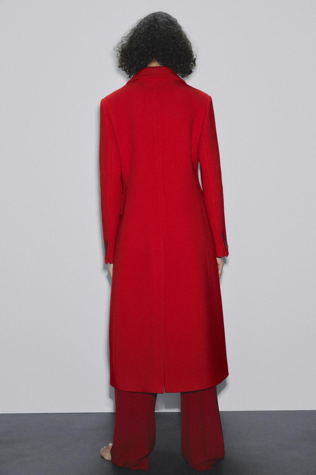 MANTEAU CROISÉ EN MÉLANGE DE LAINE