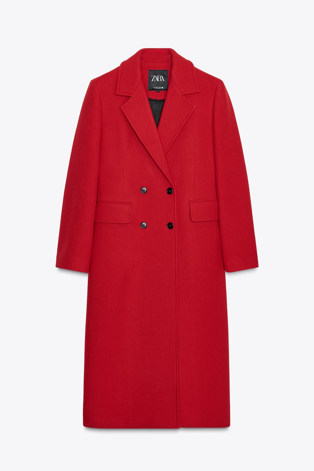 MANTEAU CROISÉ EN MÉLANGE DE LAINE