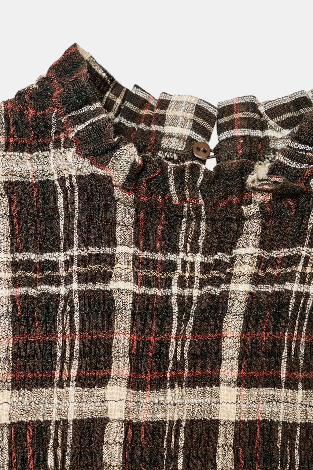 CHEMISE À CARREAUX NID D'ABEILLE