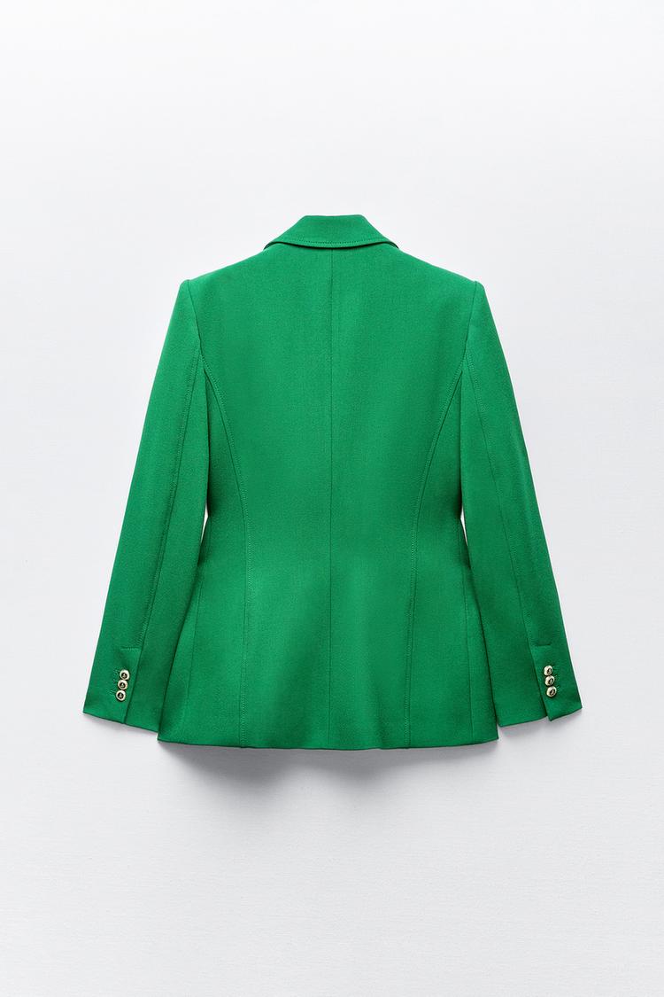 VESTE AJUSTÉE CROISÉE VERTE