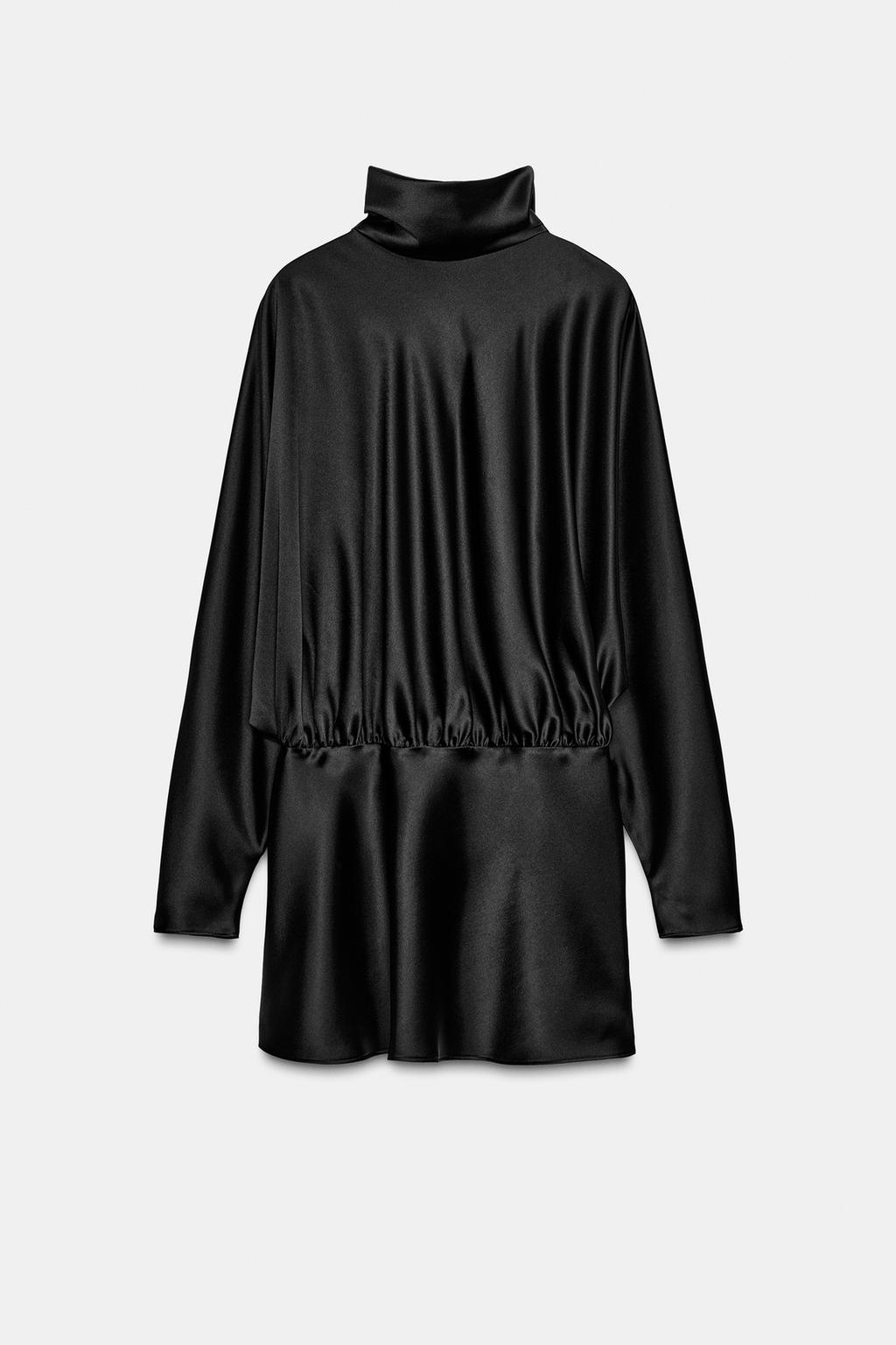 ROBE COURTE SATINÉE FOULARD