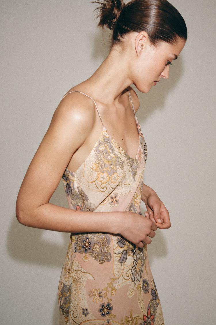 ROBE STYLE LINGERIE IMPRIMÉE ZW COLLECTION