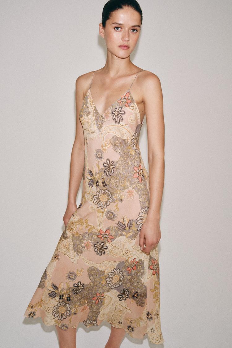 ROBE STYLE LINGERIE IMPRIMÉE ZW COLLECTION
