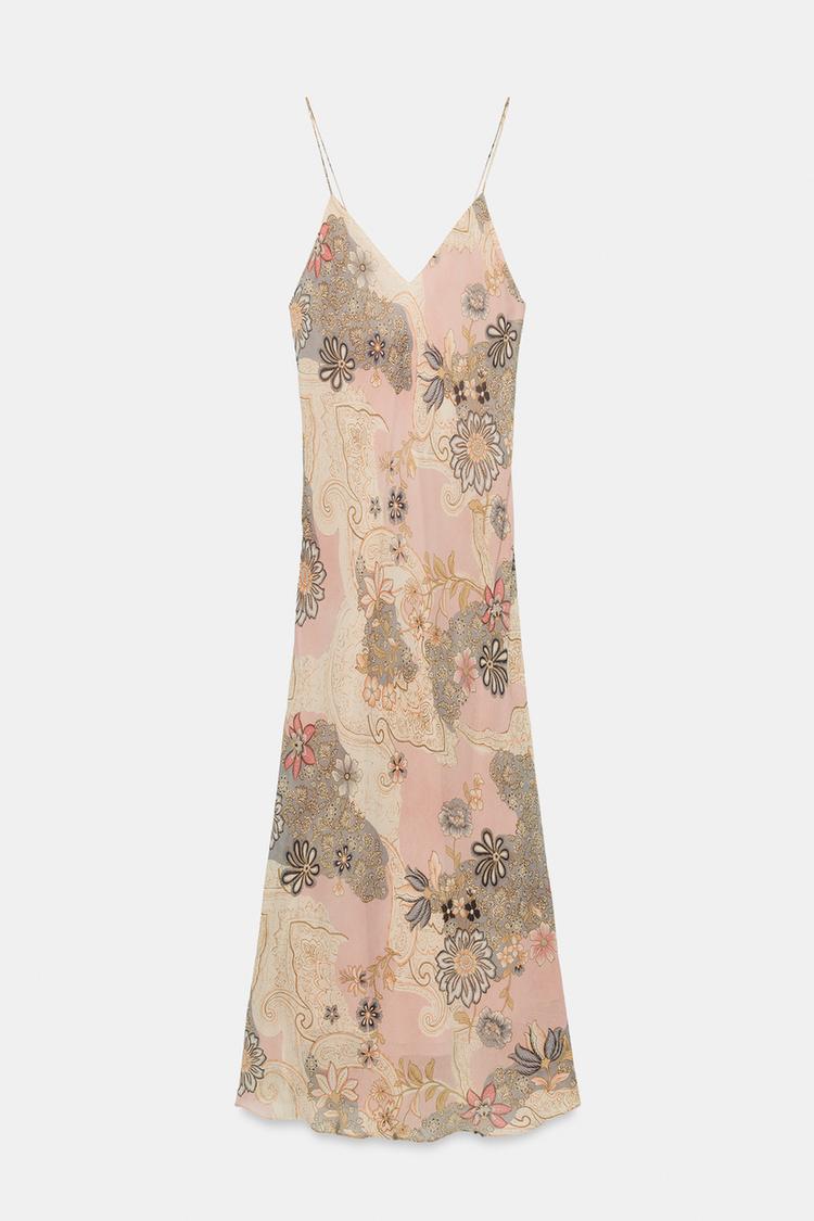 ROBE STYLE LINGERIE IMPRIMÉE ZW COLLECTION