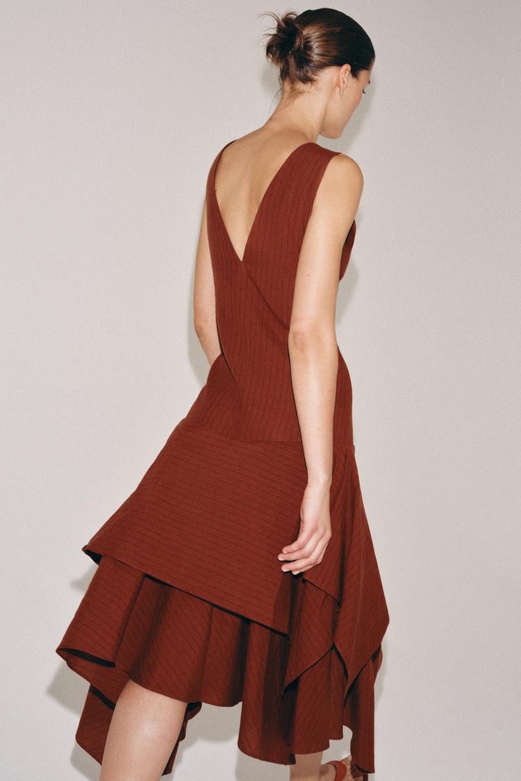 ROBE ASYMÉTRIQUE À RAYURES ZW COLLECTION