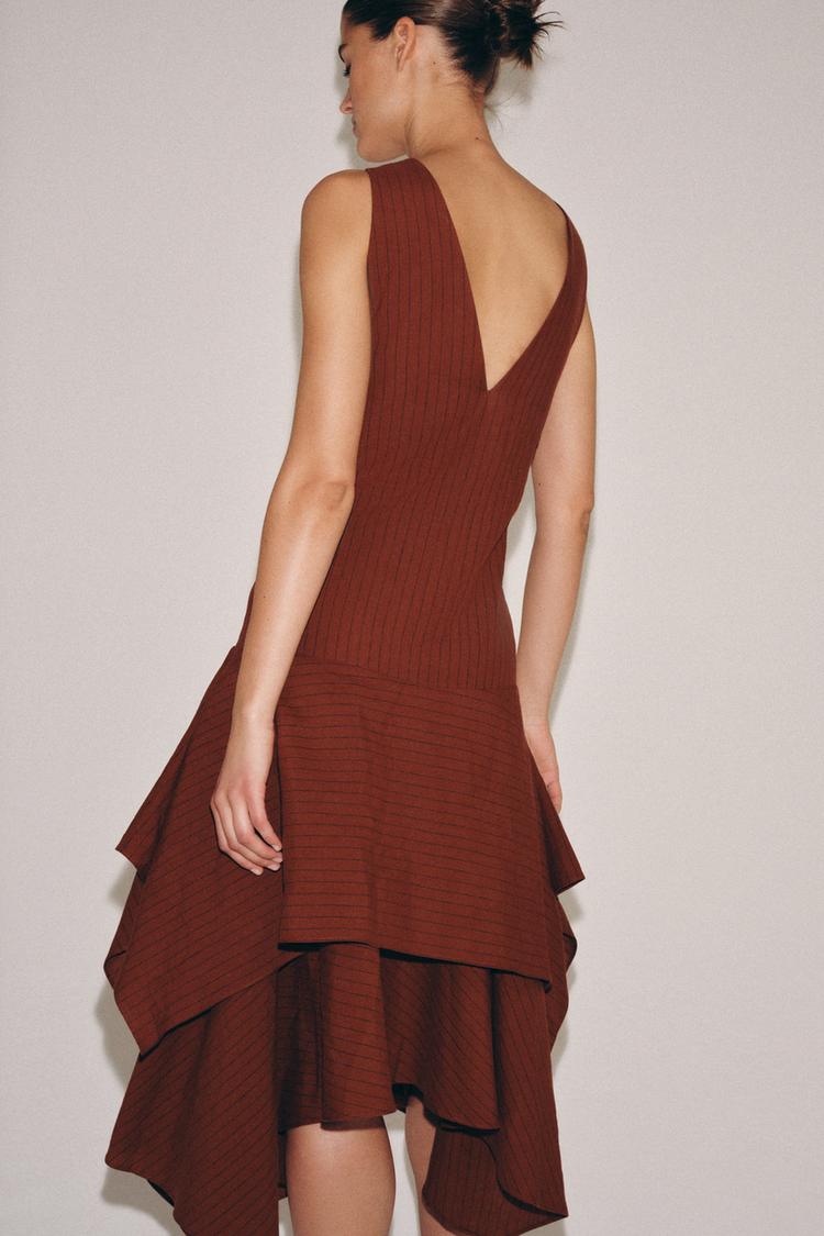 ROBE ASYMÉTRIQUE À RAYURES ZW COLLECTION