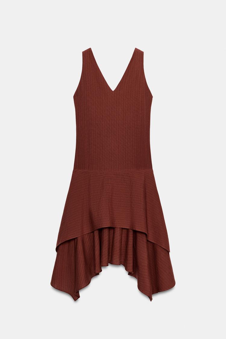 ROBE ASYMÉTRIQUE À RAYURES ZW COLLECTION