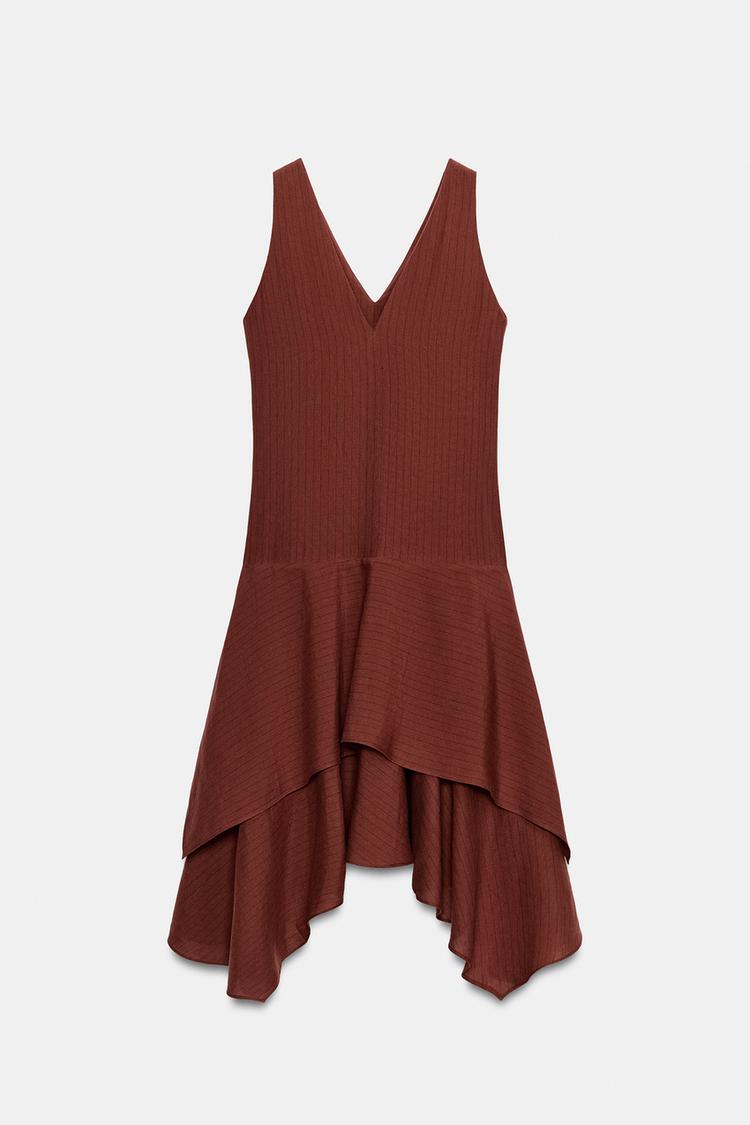 ROBE ASYMÉTRIQUE À RAYURES ZW COLLECTION
