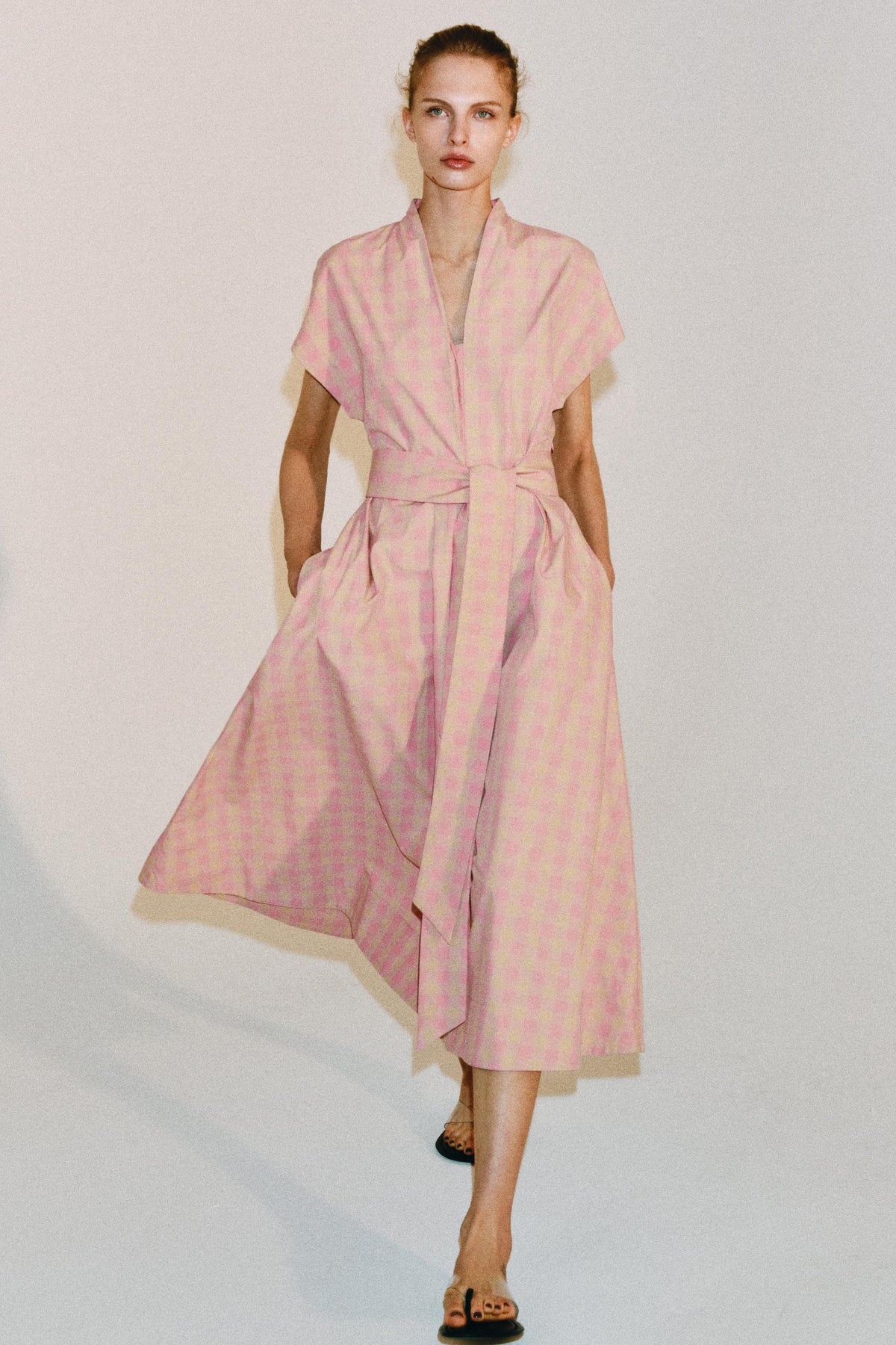 ZW COLLECTION CHECK POPLIN DRESS