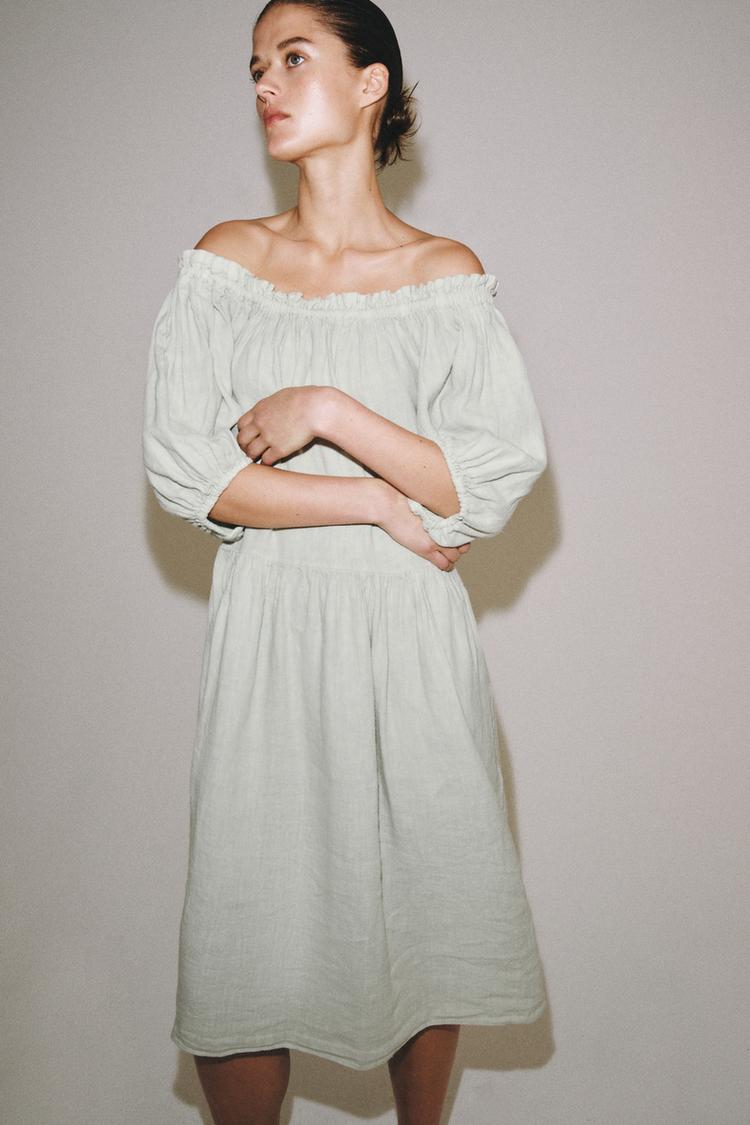 ROBE MI-LONGUE 100% LIN ZW COLLECTION