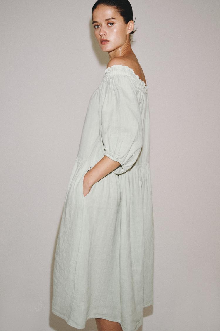 ROBE MI-LONGUE 100% LIN ZW COLLECTION