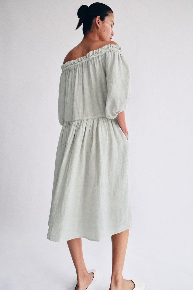 ROBE MI-LONGUE 100% LIN ZW COLLECTION