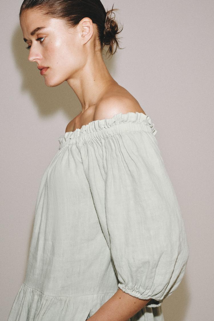 ROBE MI-LONGUE 100% LIN ZW COLLECTION