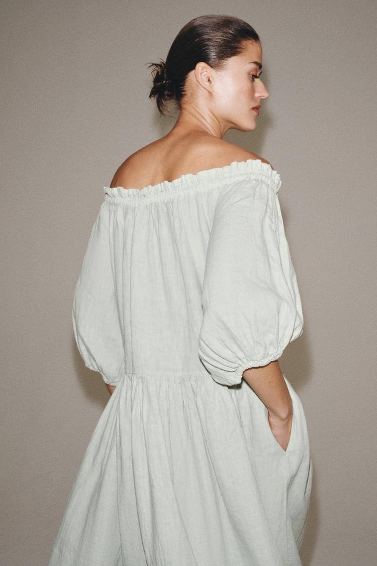 ROBE MI-LONGUE 100% LIN ZW COLLECTION