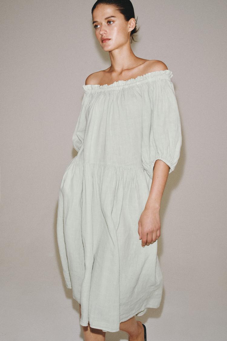 ROBE MI-LONGUE 100% LIN ZW COLLECTION