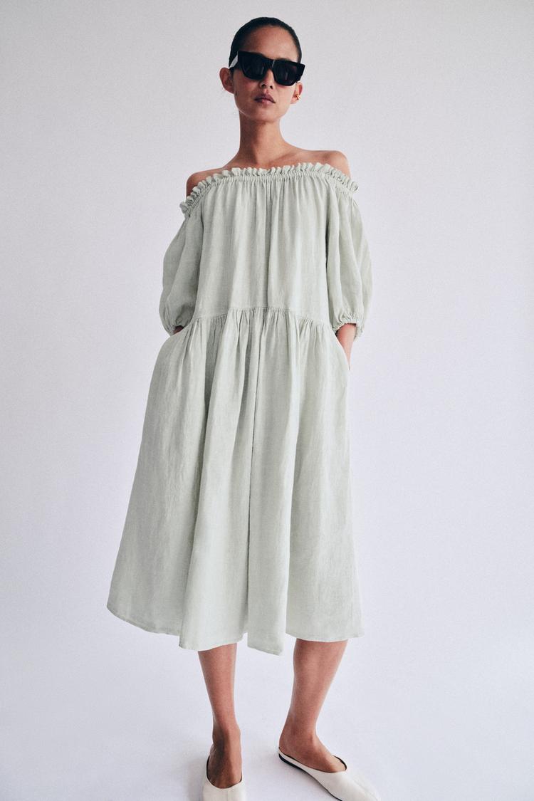 ROBE MI-LONGUE 100% LIN ZW COLLECTION
