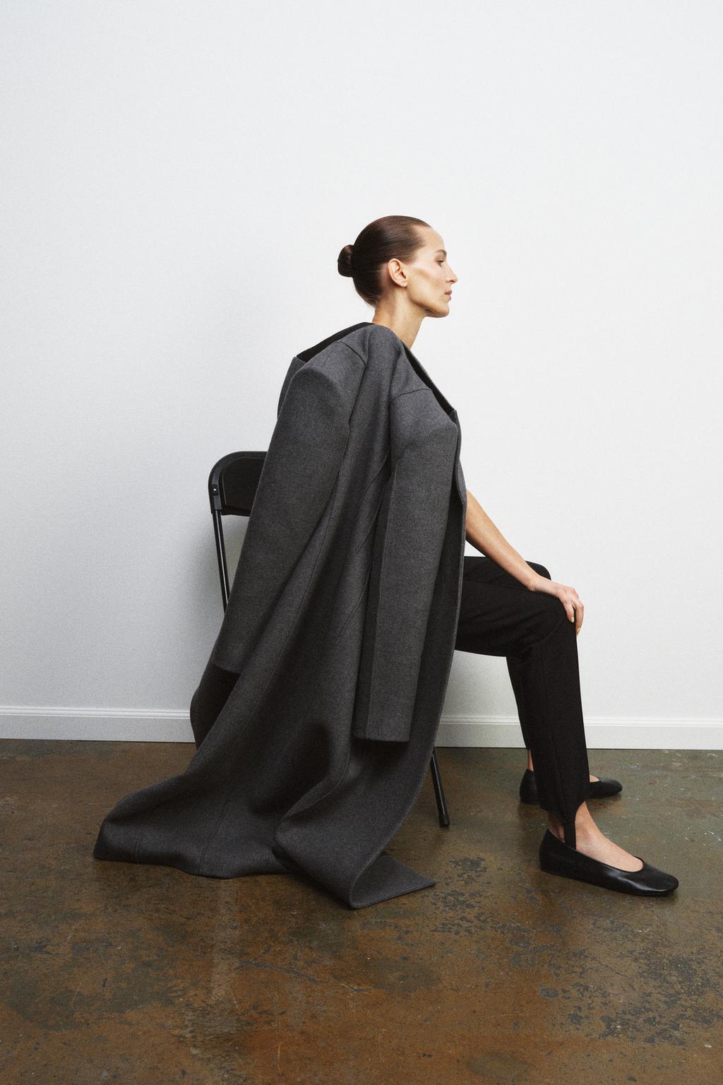 MANTEAU CINTRÉ AVEC LAINE MANTECO ZW COLLECTION LIMITED EDITION