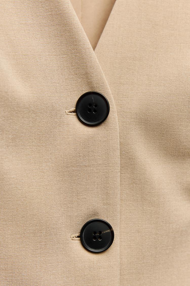 ROBE GILET À PLIS PLATS
