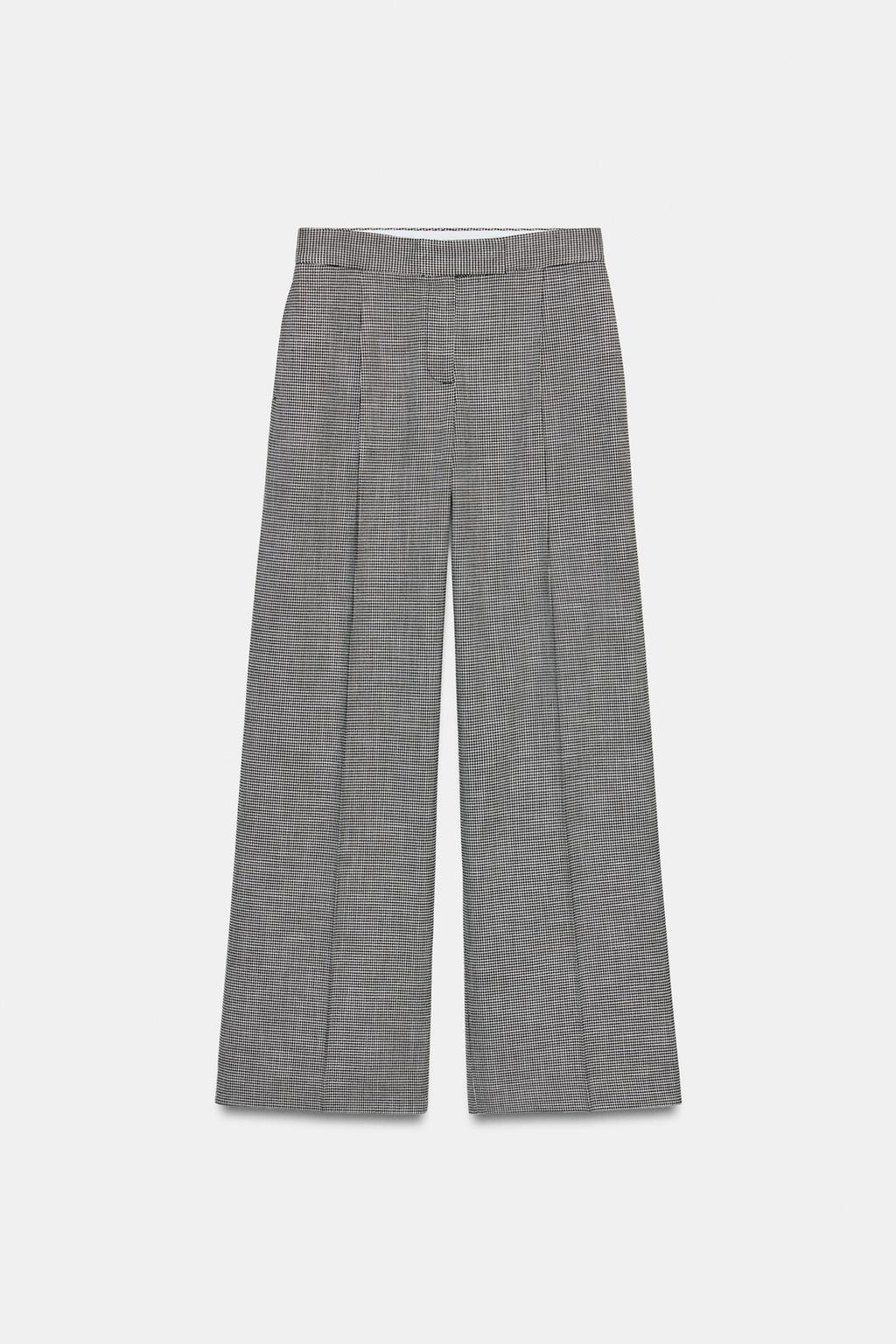 PANTALON LARGE PIED-DE-POULE