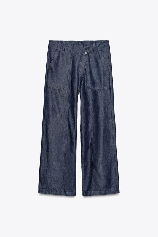 PANTALON CROISÉ EN DENIM ZW COLLECTION