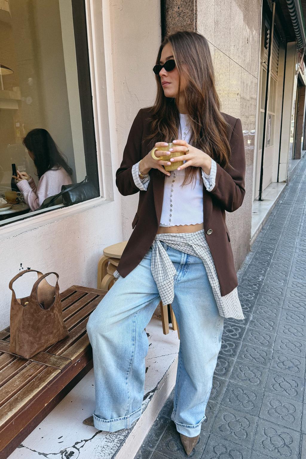 VESTE AVEC POIGNETS IMPRIMÉS