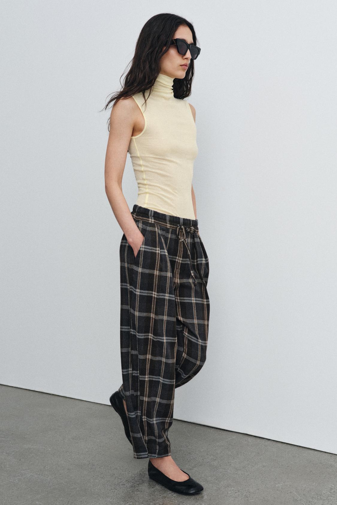 PANTALON À CARREAUX ZW COLLECTION